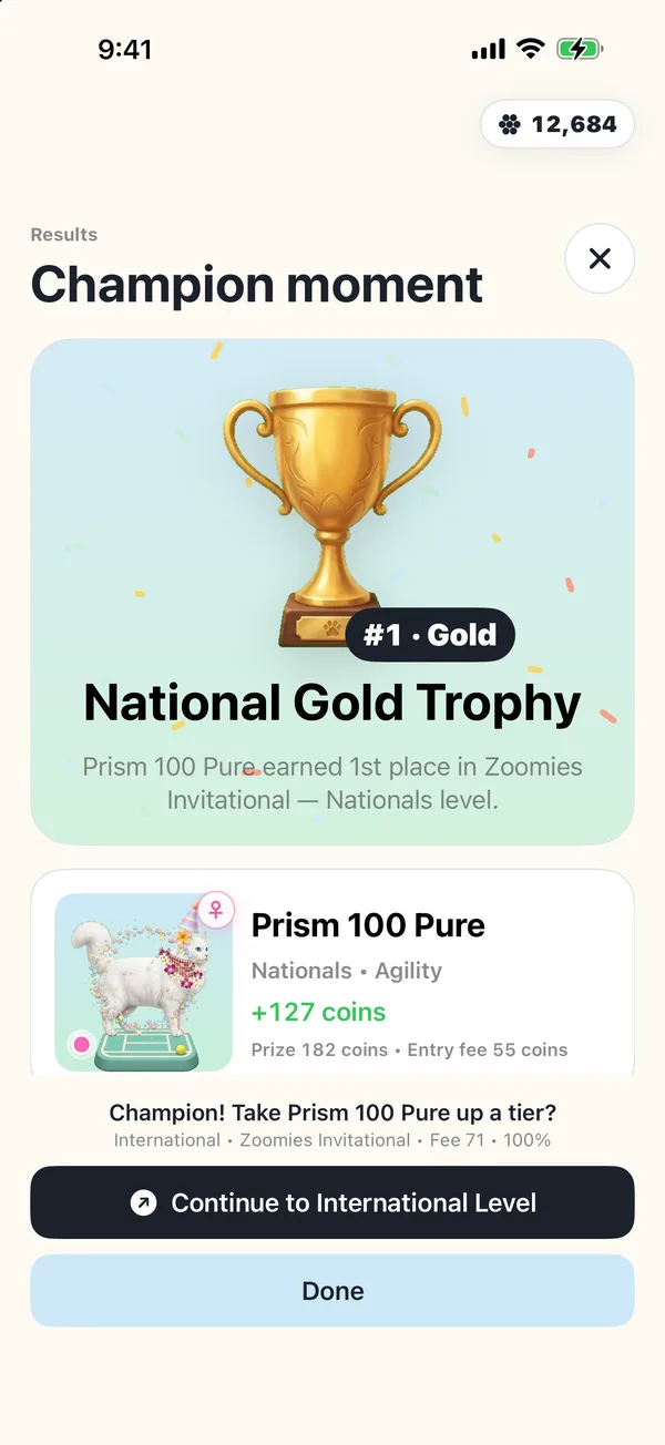 A national gold trophy champion moment
