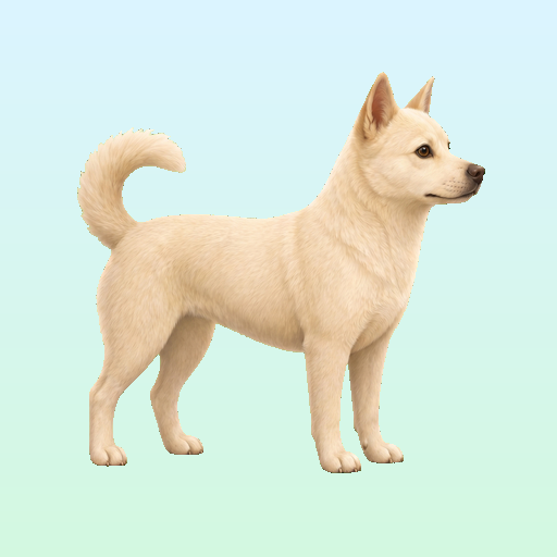 Sample pet portrait on a solid green chroma-key background