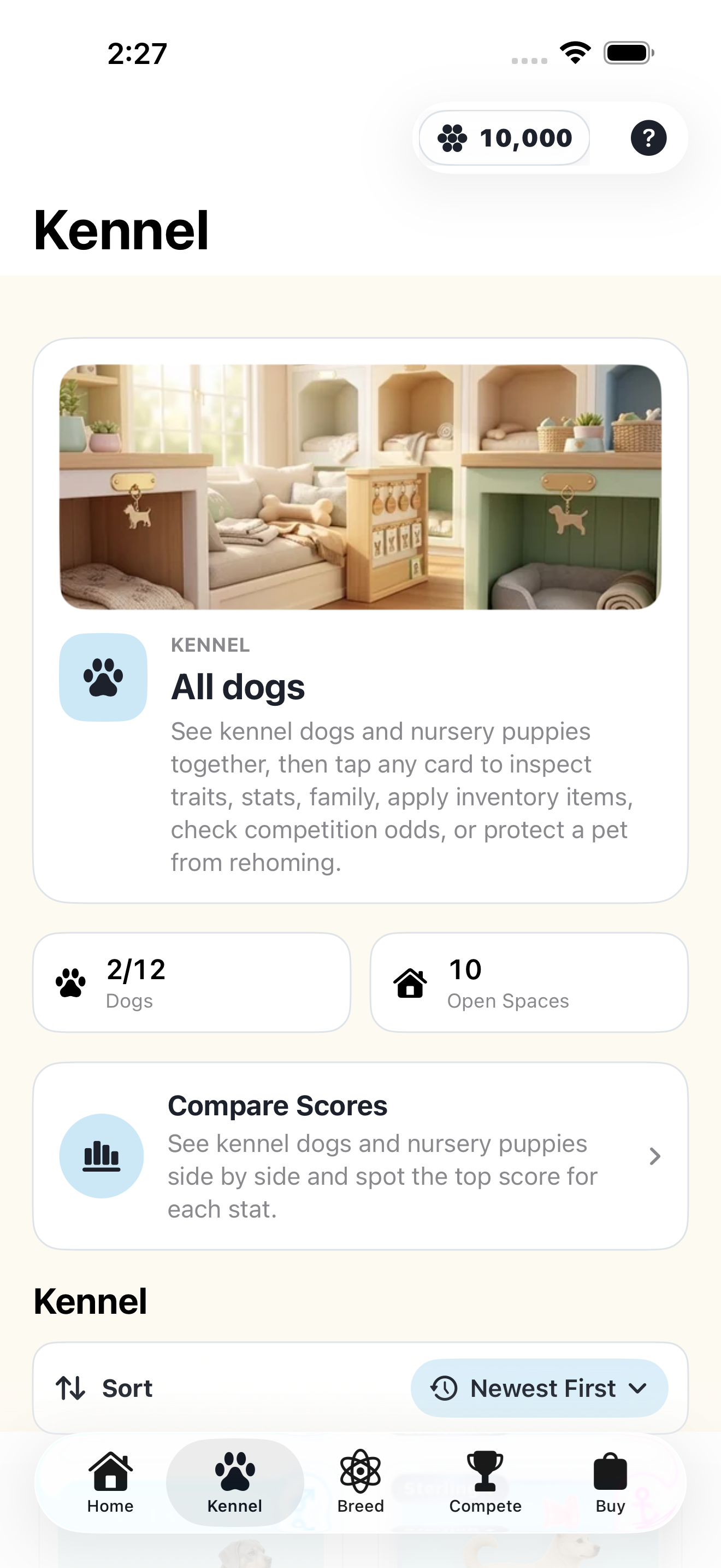 The kennel with your dogs