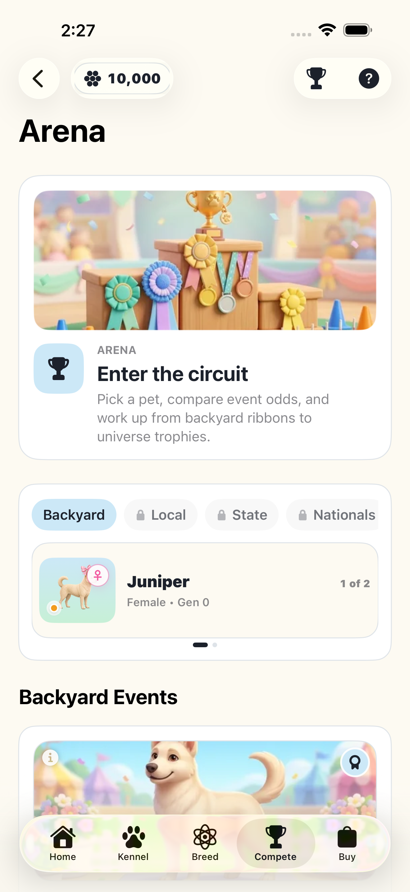 The compete hub with events